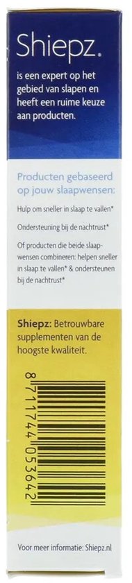 Verpakking met Shiepz logo en informatie over de producten.