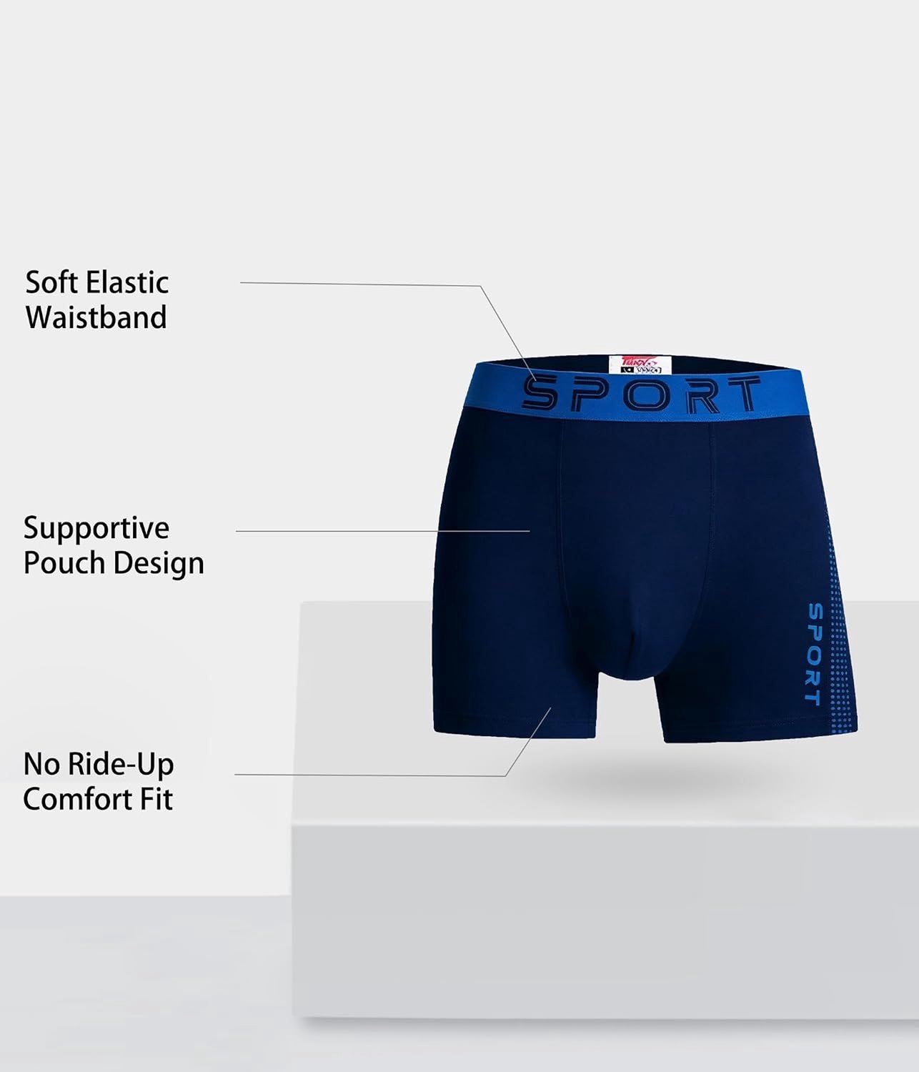 Set van 4 herenshorts van katoen - comfortabele en ademende boxershorts met Y-front ontwerp, ideaal voor dagelijks gebruik