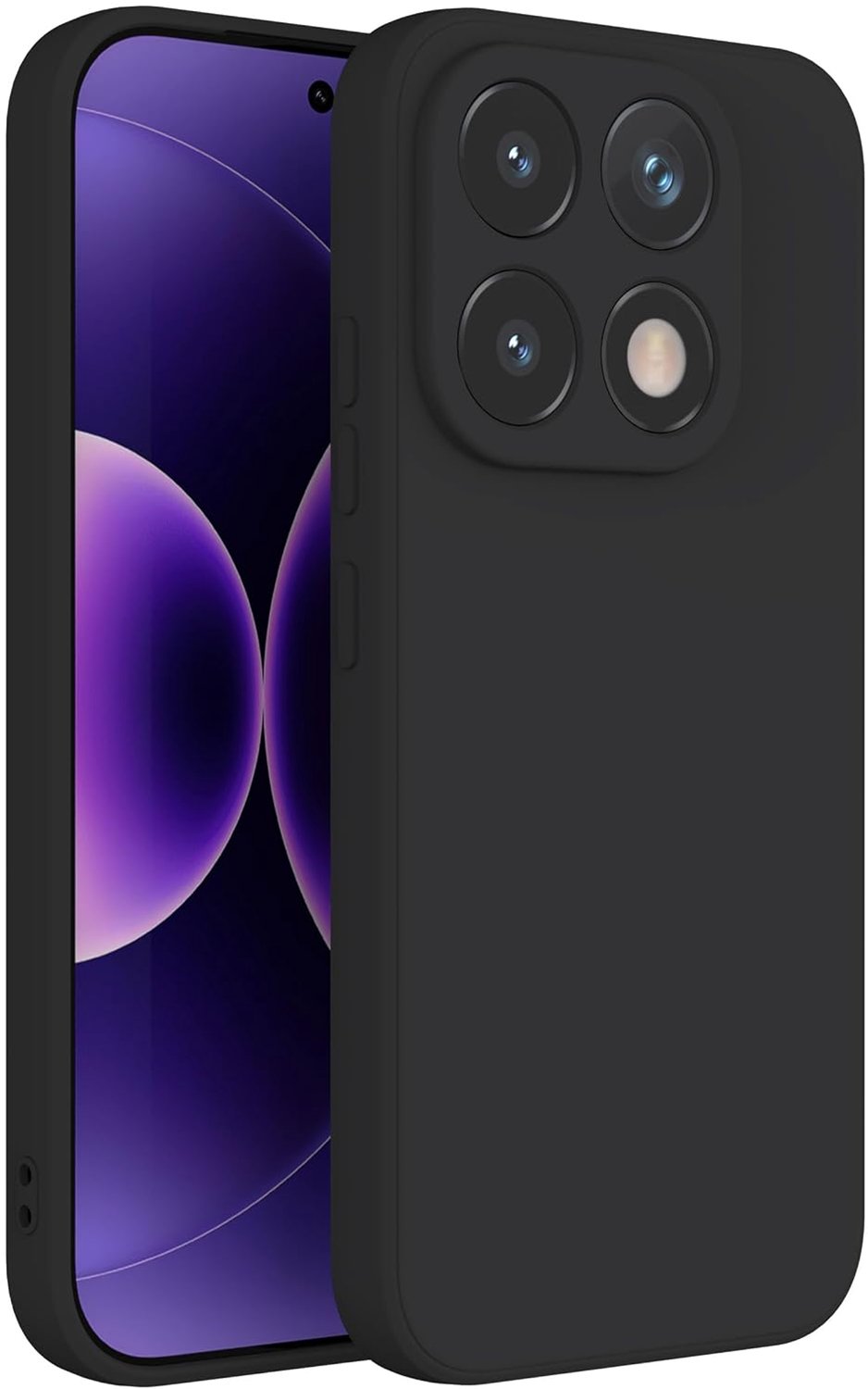 Casemania Hoesje Geschikt voor Xiaomi Redmi 17 5G/4G - Zwart - Siliconen Back Cover