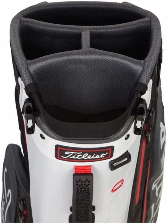 Titleist Players 4 Plus Stadry Standbag Golftas, grijs/wit/rood van Merkloos — afbeelding 3