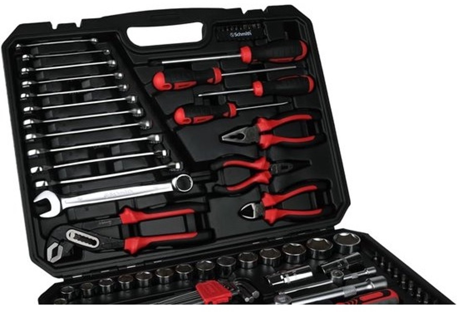Gereedschapsset in koffer - Dopsleutelset - Bits - Voor klussen en reparaties - 122-delig - 1/4" en 1/2" - Zilver