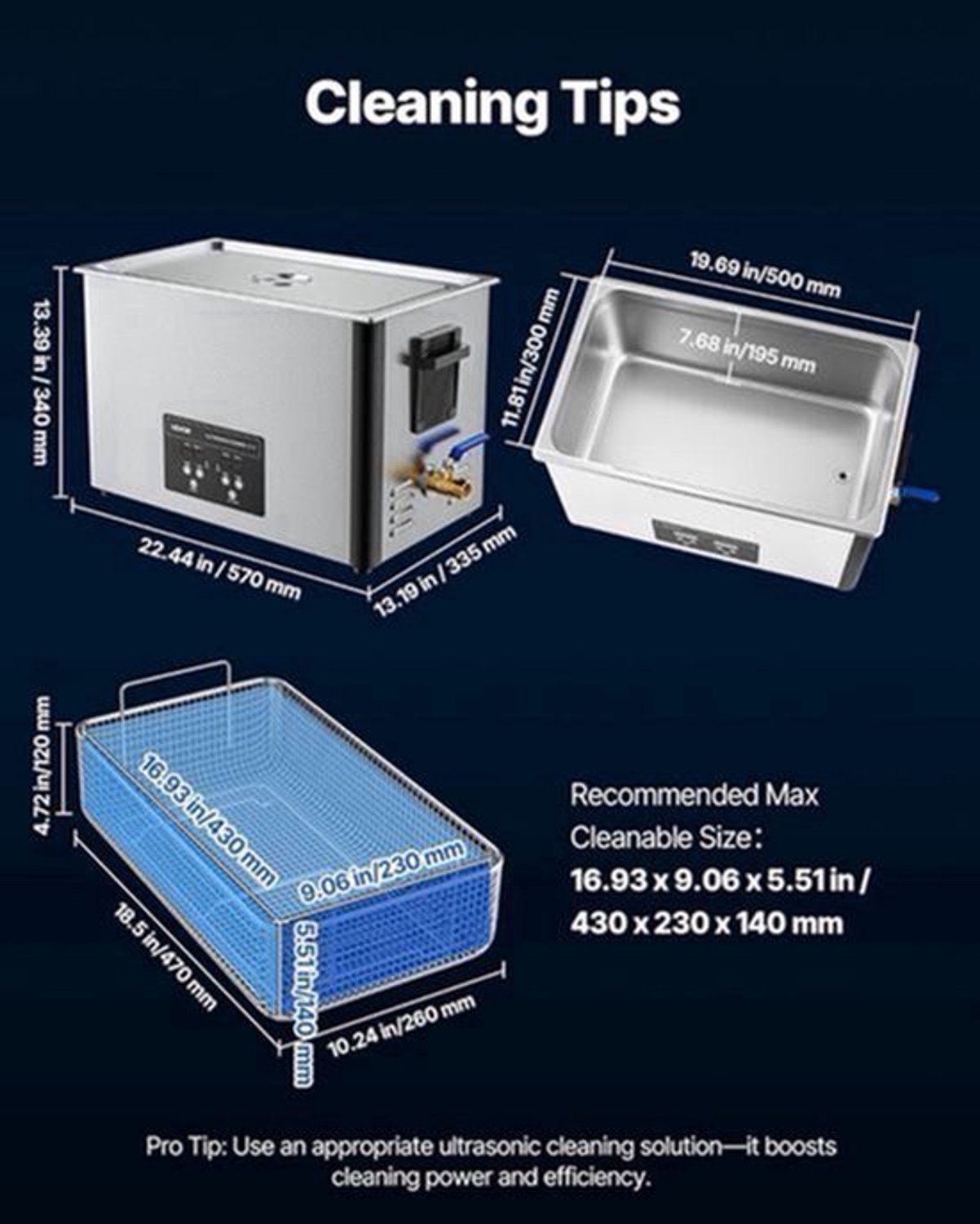 Ultrasone Reiniger – Ultrasoon Reinigingsapparaat – Sieradenreiniger – Industriële Reinigingsmachine – Digitale Ultrasoonreiniger – 30 Liter Inhoud – 40kHz & 480W Vermogen