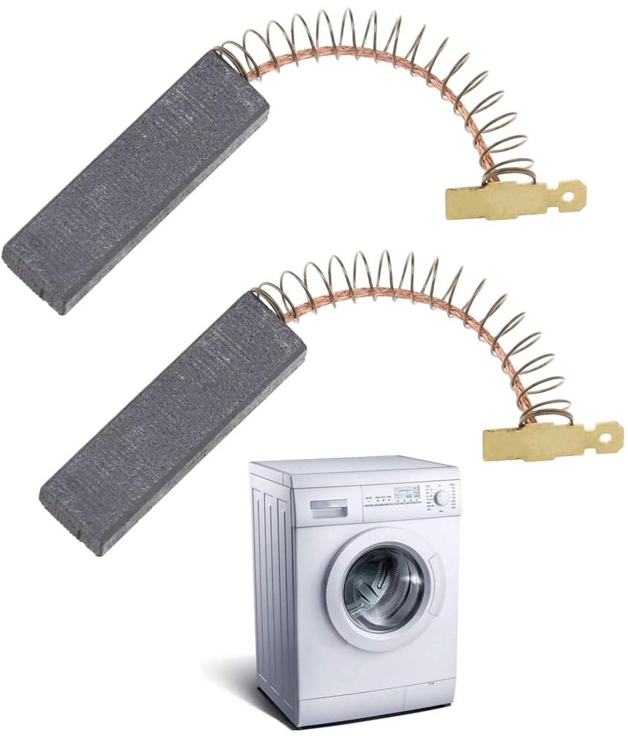 Set van 2 Stuks Koolborstels voor Wasmachine, Geschikt voor Diverse Power Tools (12.3 x 4.8 x 35mm)