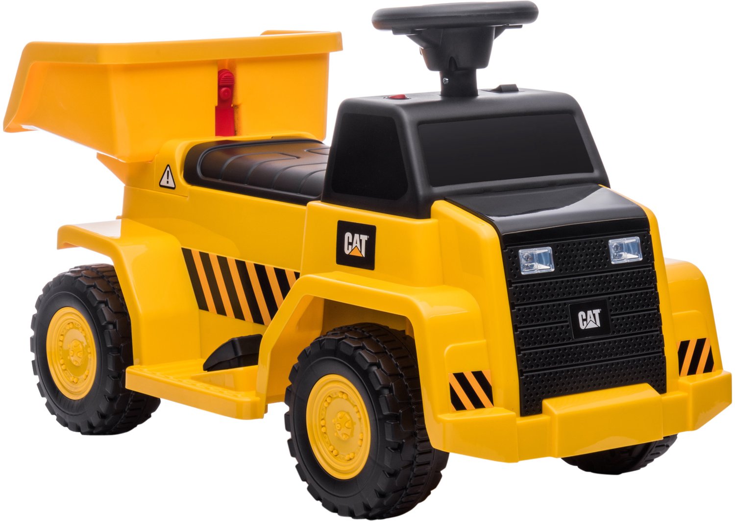Homona Elektrische kiepwagen voor kinderen - Met kipbare laadbak, koplampen en claxon - 74,5 x 36 x 43,5 cm - Geel