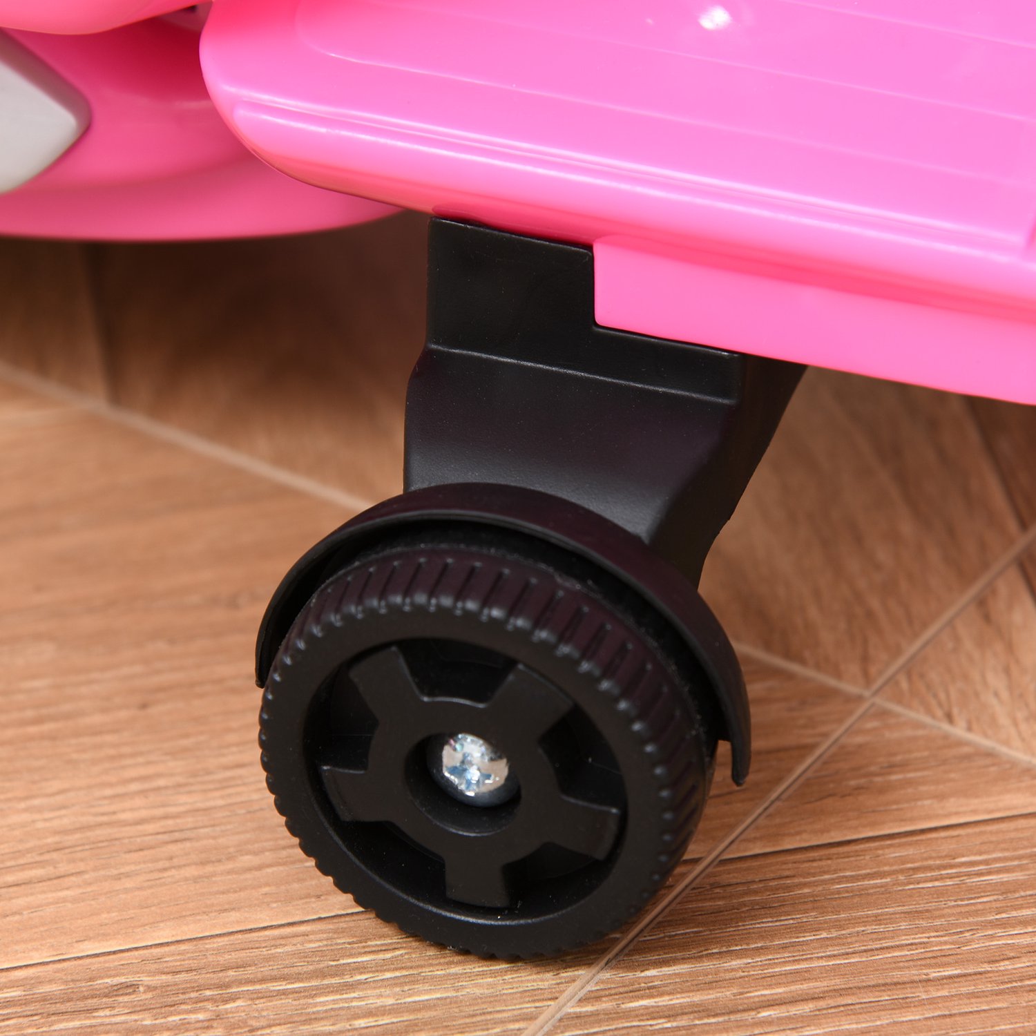Homona Elektrische kindermotor met zijwieltjes en licht - 6 V - 66,5 x 38 x 52 cm - Roze