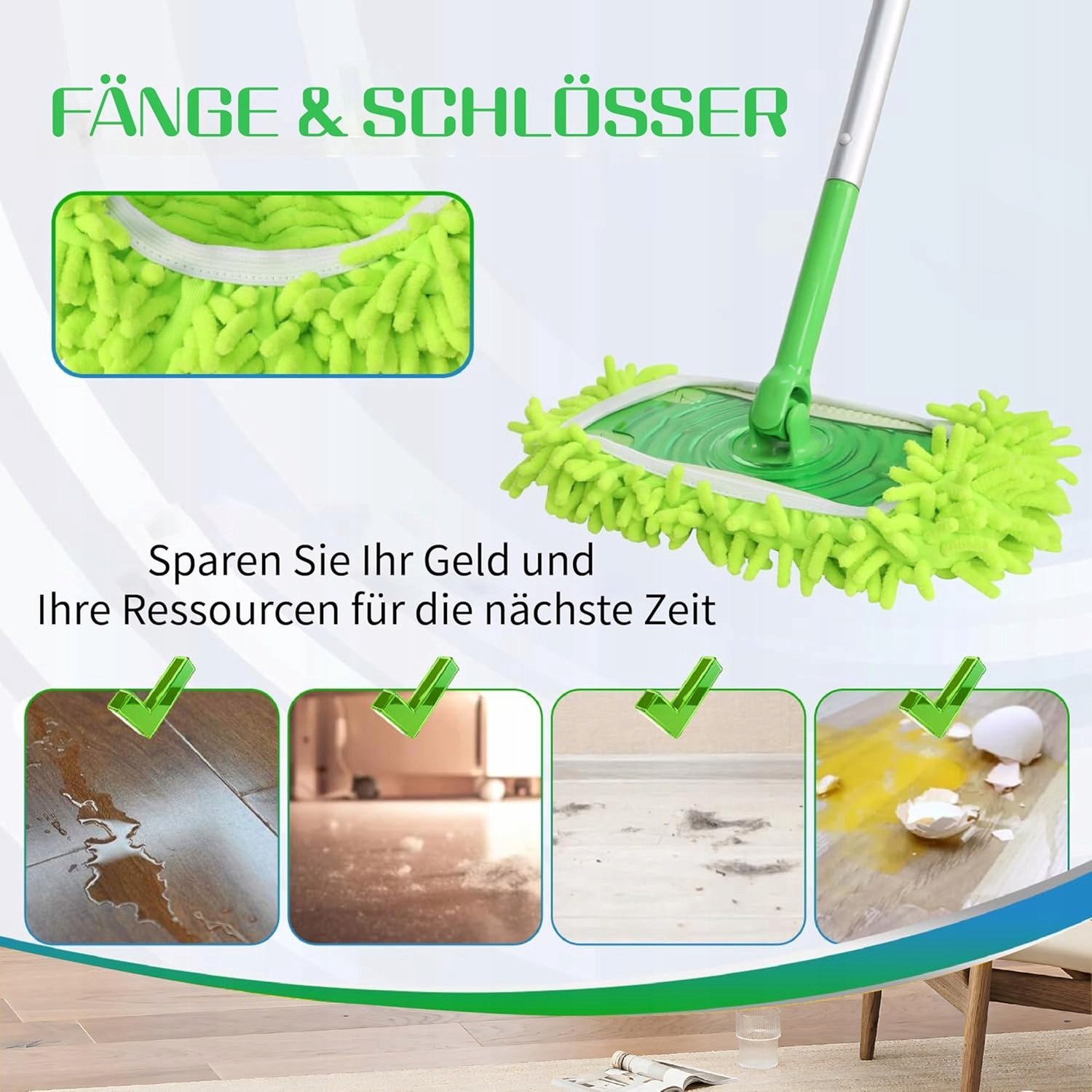 Wasbare Mop Schoenen - Huishoudelijke Reinigingspantoffels