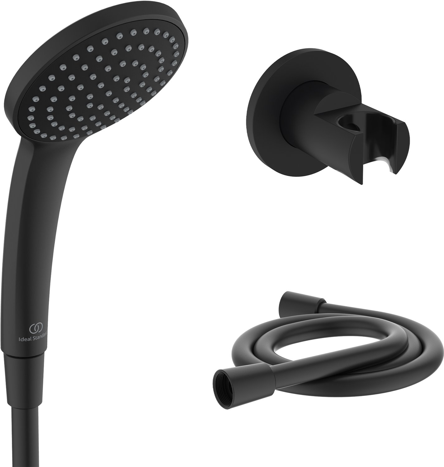 Ideal Standard Alero handdoucheset, handdouche, doucheslang (1250 mm) en muurbeugel – Matzwart