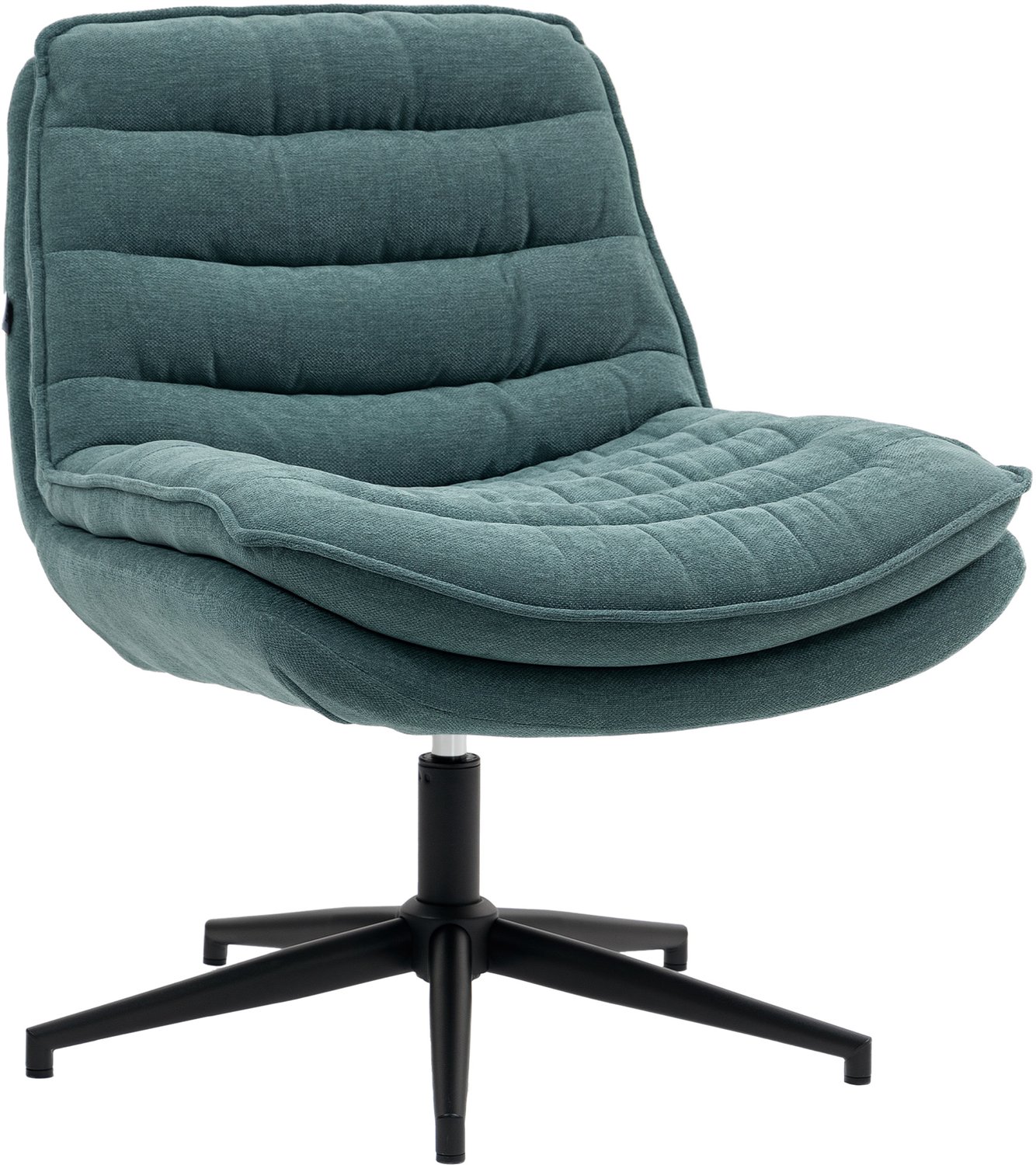 Homona Bureaustoel - Breed zitvlak voor kleermakerszit - Draaibaar - 65,5 x 76 x 80 cm - Donkergroen