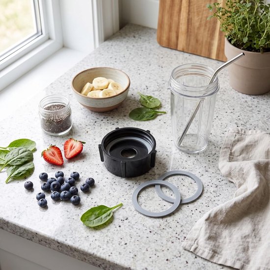Vervangende Blender Jar Basis met Rubberen Dichtingen en Schroefdop voor Optimale Mixprestaties en Duurzaamheid — afbeelding 2