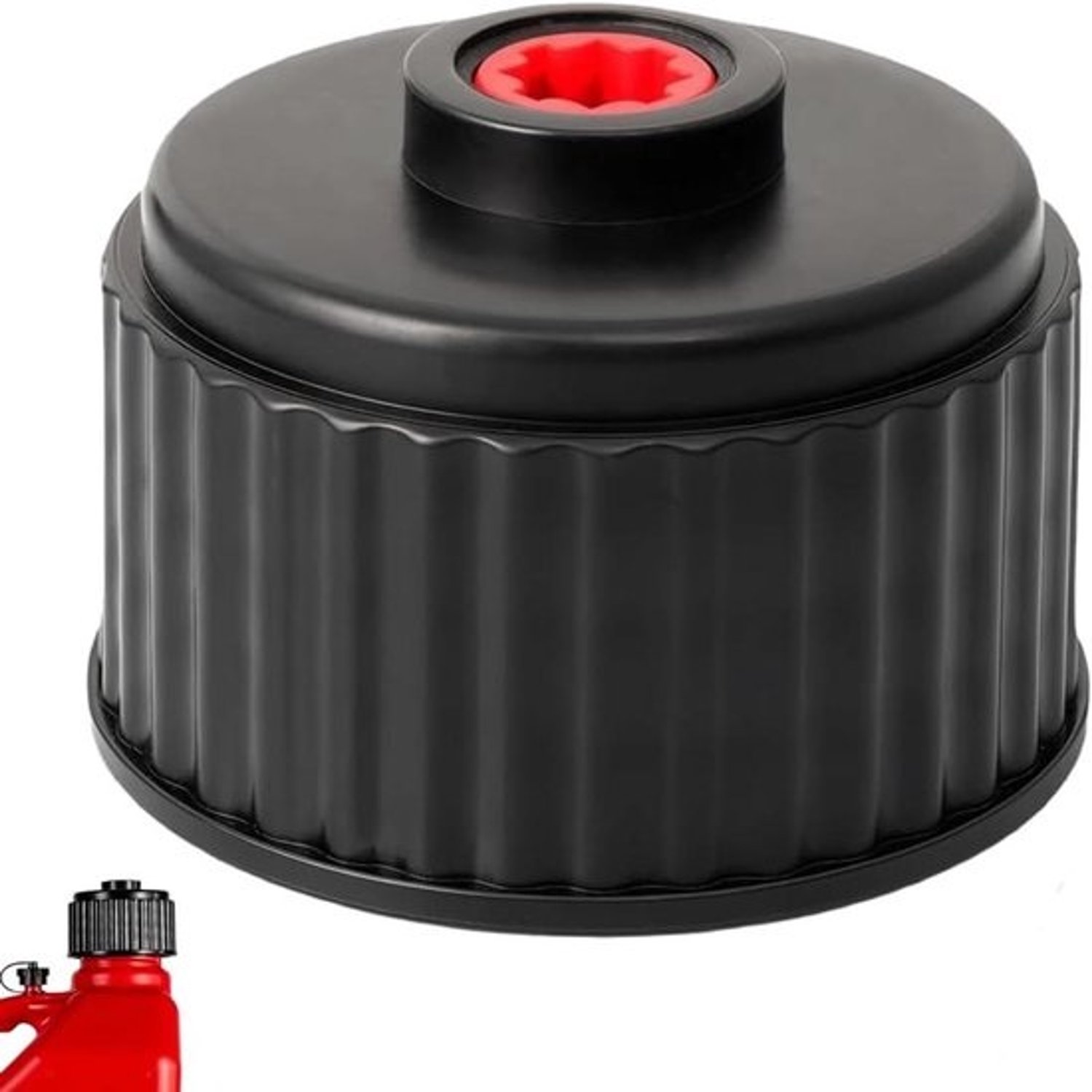 Dop voor - gasblik - Reserve dop - Karaf afsluiten - Set van drie - 3 stuks - Zwart