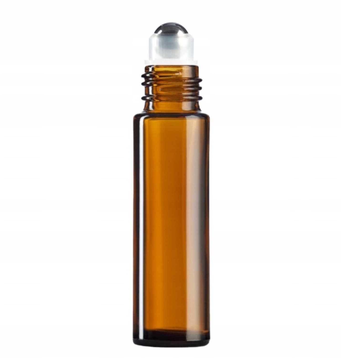 5x Bruine Glazen Roll-On Flesjes 10 ml met Metalen Roller