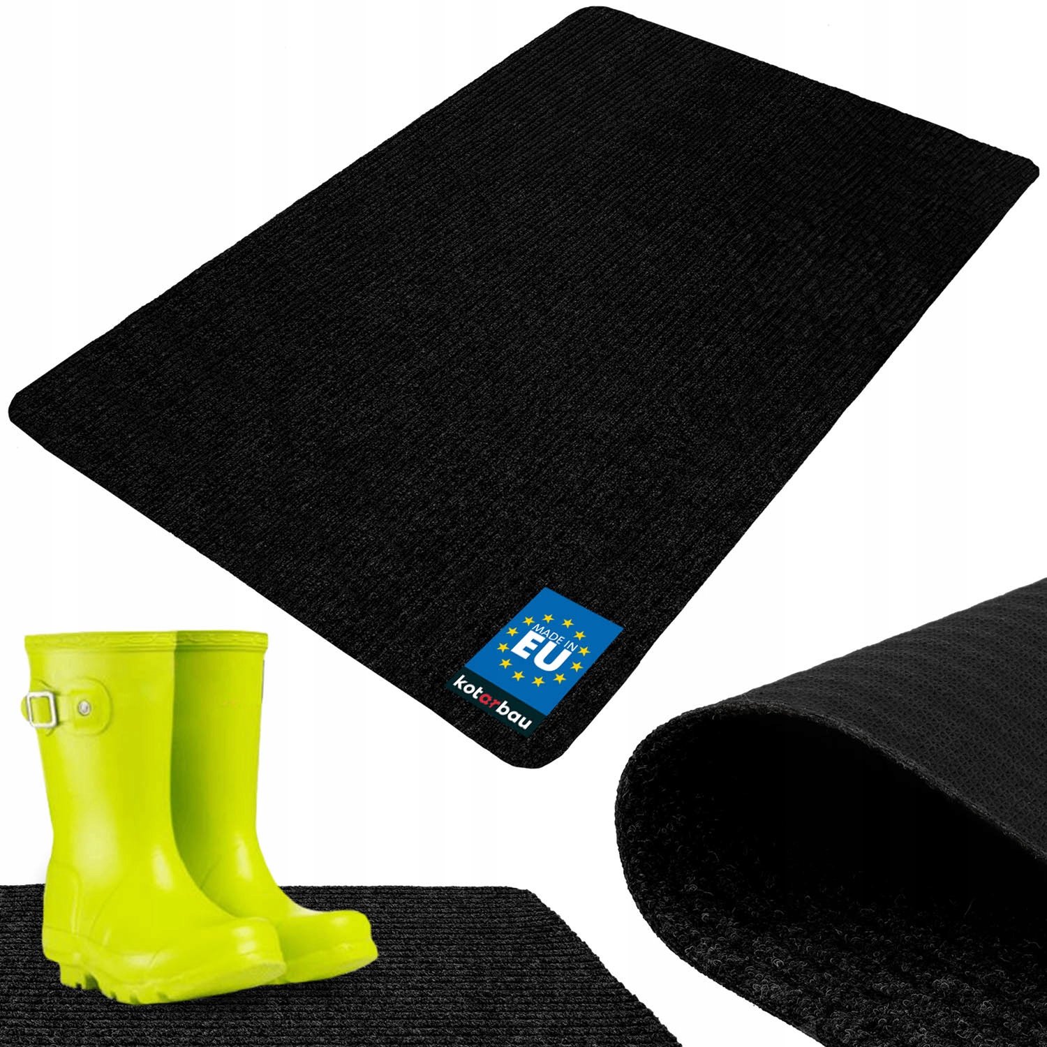 Antislip Deurmat Zwart 150x100cm - Vuil & Vocht Vanger