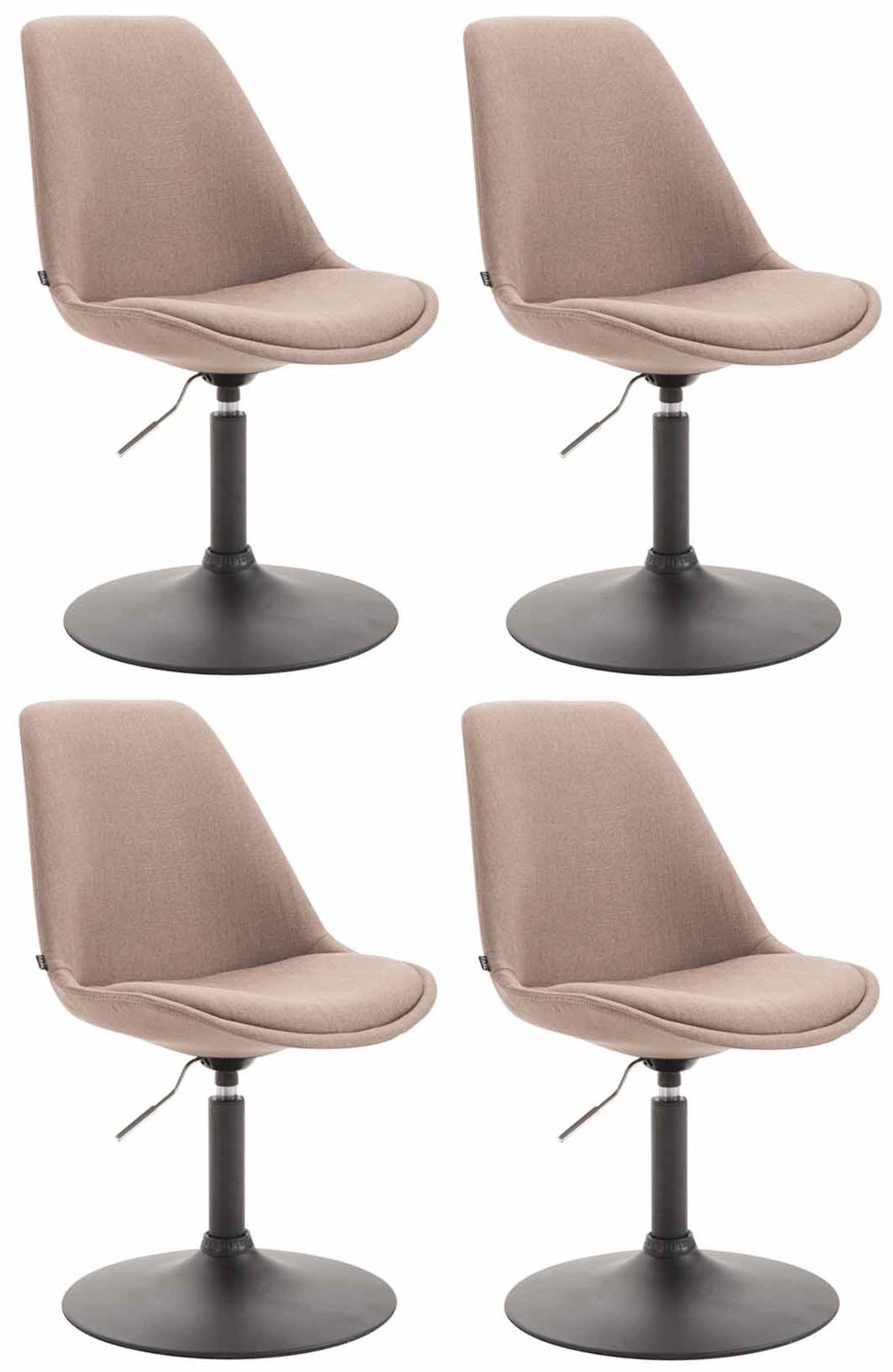 Luxe Comfort Milano 0001 stoelen (set van 4) - stof - taupe