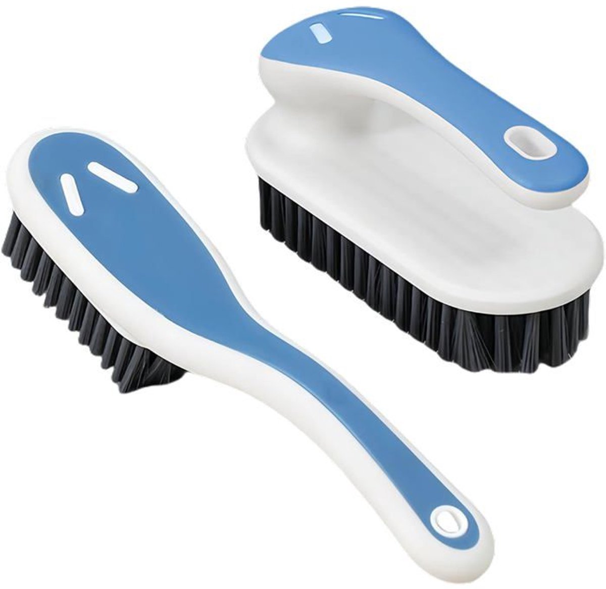 Zachte huishoudborstels – geschikt voor tapijten en sportschoenen – set van 2 (blauw)