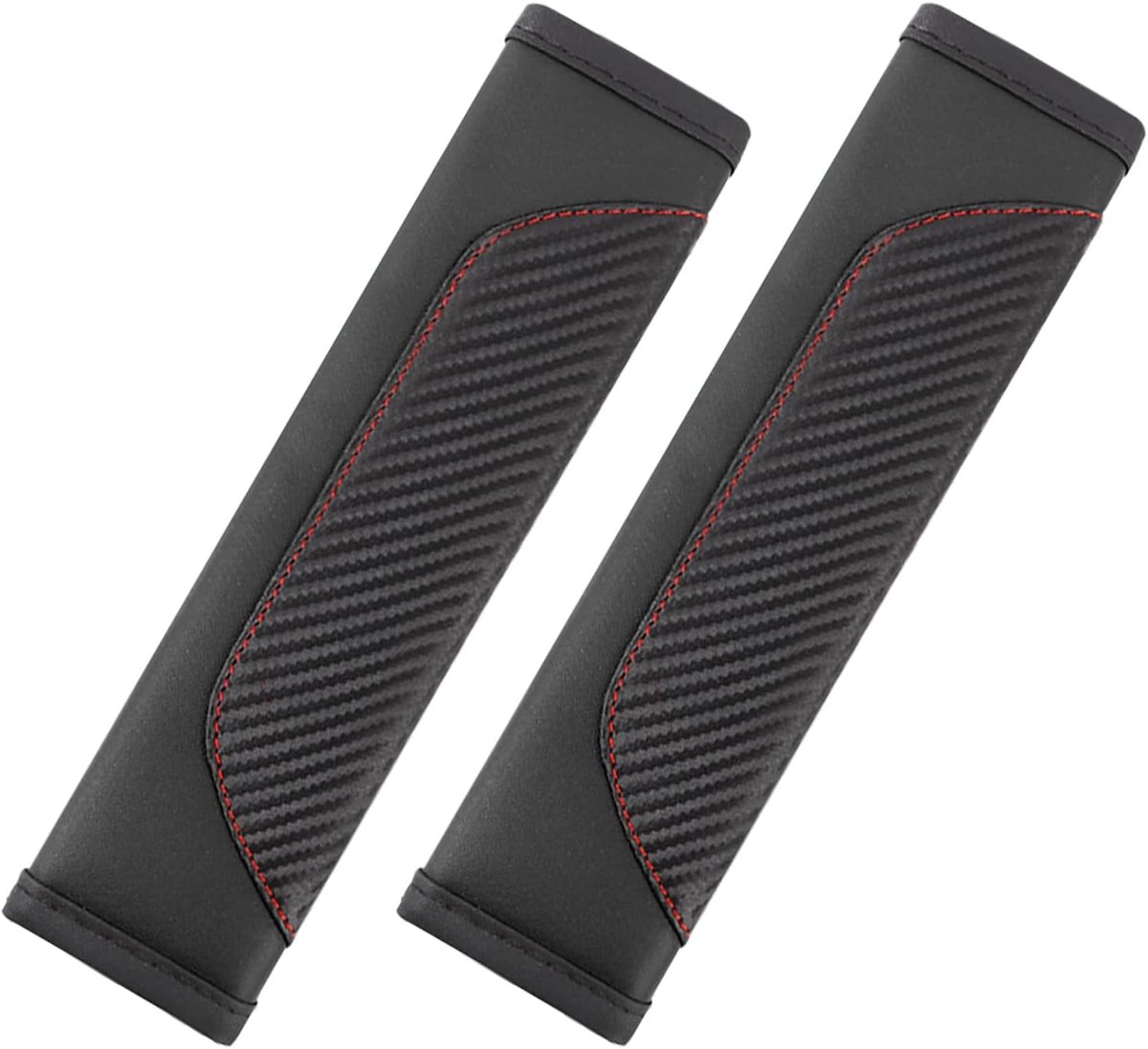 2 stuks gordelkussens voor de auto, veiligheidsgordel-kussensloop, autoveiligheidsgordelhoezen, koolstofvezel, riembeschermer, auto-interieuraccessoires, zachte schouderkussens voor volwassenen,