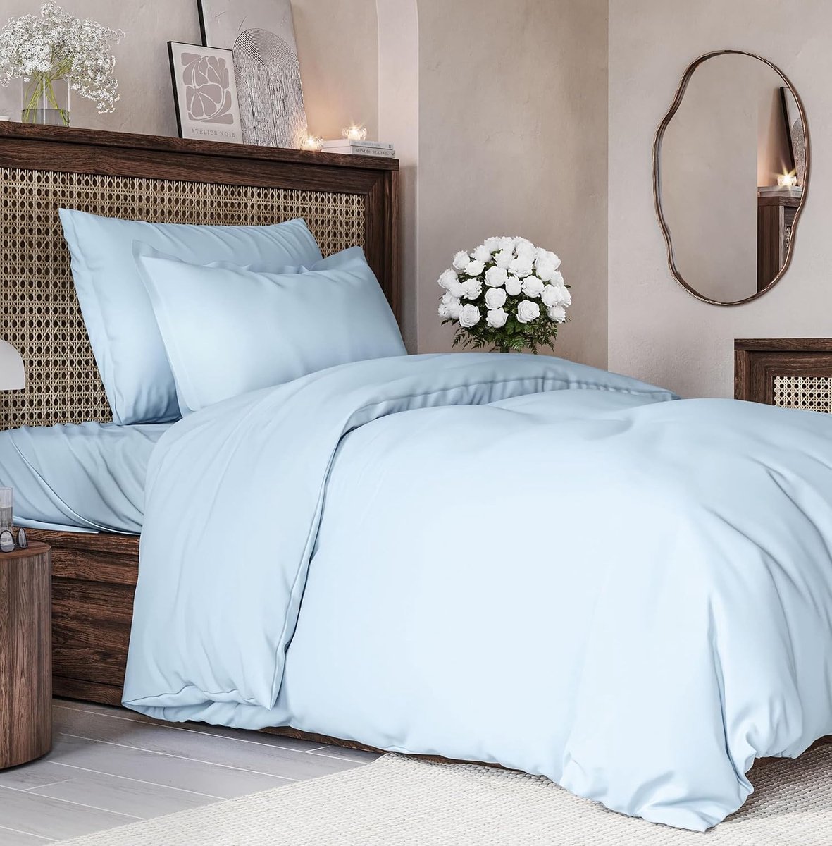 Dekbedovertrekset 240x220 cm - 3-delig Microvezel - Ritssluiting - Oeko-Tex - Lichtgrijs Effen