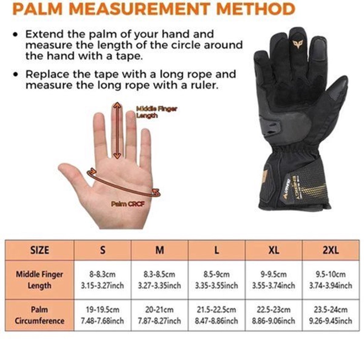 Verwarmde Handschoenen - Winter Leren Handschoenen - Oplaadbare Verwarmde Handschoenen - Waterdichte Handschoenen - Winter Moto Verwarmde Handschoenen - Batterijgevoede Verwarmde Handschoenen - Voor Motorfiets, Ski Camping - Leer - Extra Groot