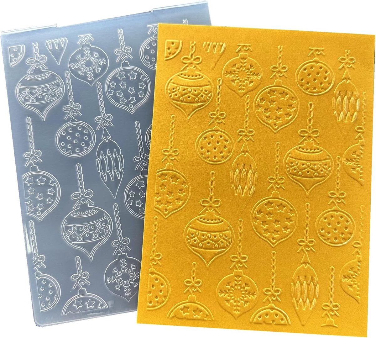 Kerstversieringen Embossing Mappen voor Kaarten Maken, Kerstballen en Cadeaulabels, Ideaal voor Papierknutselen en Thuisdecoratie