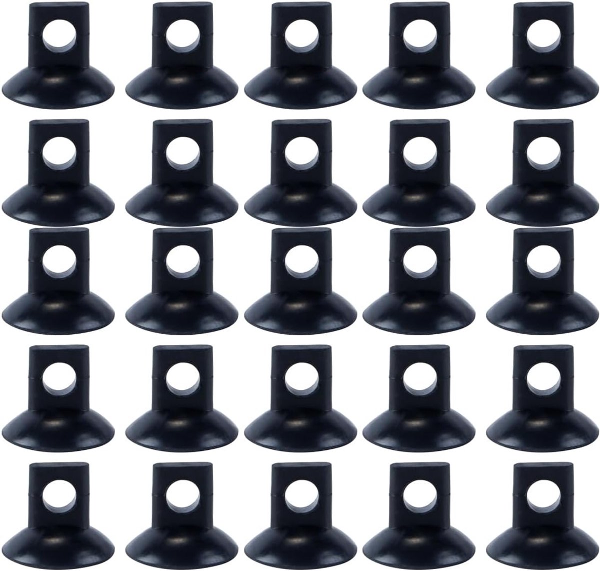 20 stuks- Zuignap voor aquarium- Aquarium zuignapclip - Zuignap Clips -Kunststof zuignappen -slanghouder voor aquarium-aquariumaccessoires- aquariumbenodigdheden-Geschikt voor verwarmingselementen, lampen en waterleidingen-Zwart-7mm