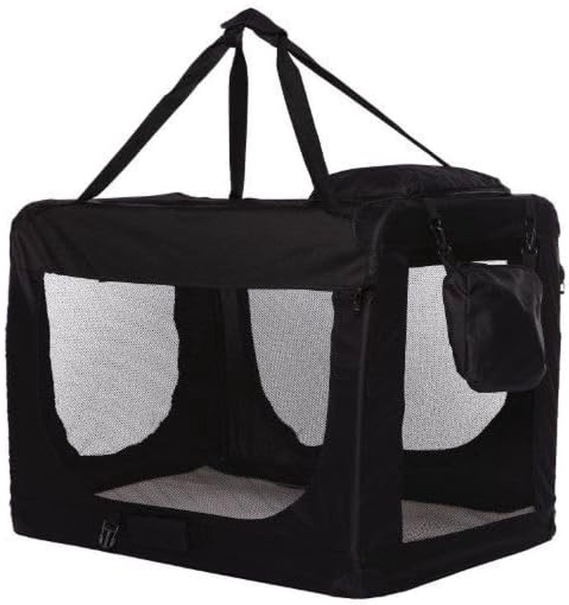 Reisbench Zwart - Hondenbench Opvouwbaar - Veilig Vervoer - Lichtgewicht Nylon - 91 cm - Zwart