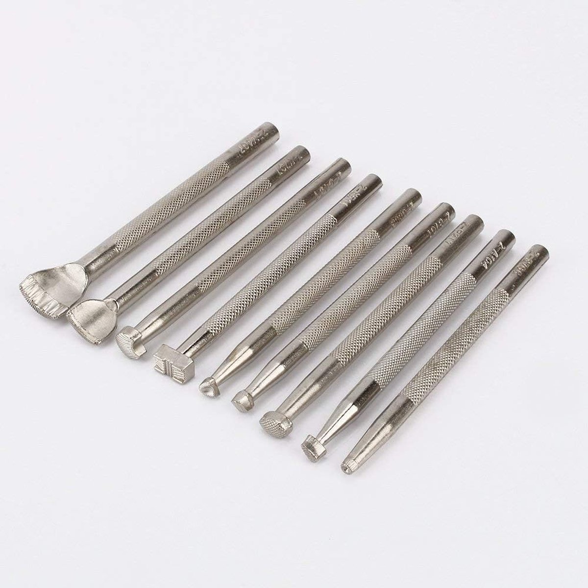 9Pcs Lederen Werken Zadel Maken Gereedschap Craftool Carving Lederen Craft Stempels Set