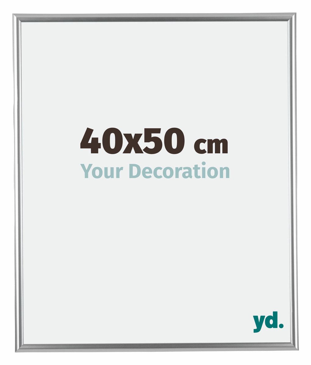 yd. Your Decoration - Fotolijst 40x50 cm - Kunststof - Zilver - Bordeaux