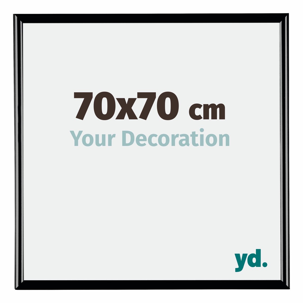 yd. Your Decoration - Fotolijst 70x70 cm - Kunststof - Zwart Hoogglans - Bordeaux