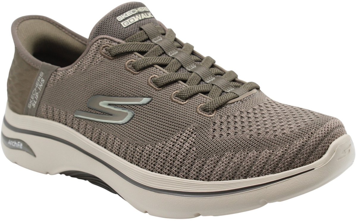 Skechers - Schoenen - Beige - Heren - Maat 48 -