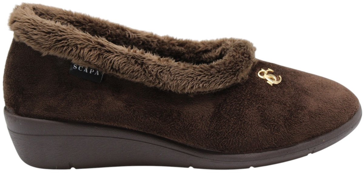 Scapa - Pantoffels - Bruin - Vrouwen - Maat 38 -