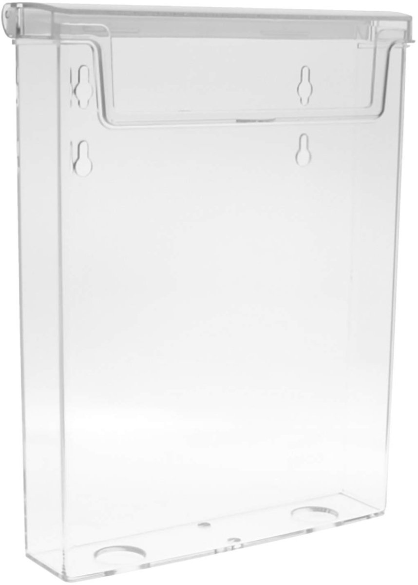 2 stuks Taymar DIN A5 brochurehouder, brochurebox met deksel, weerbestendig (ook geschikt voor buiten) - ShopVlot