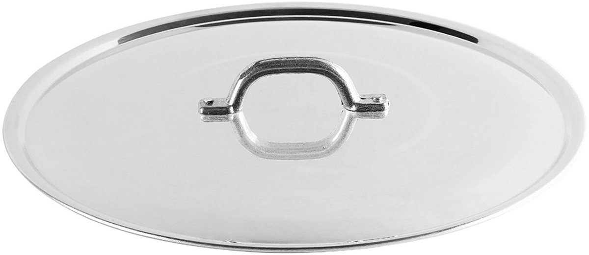 Pentole Agnelli Family Deksel, metaal, zilver/zwart, 26 cm - ShopVlot
