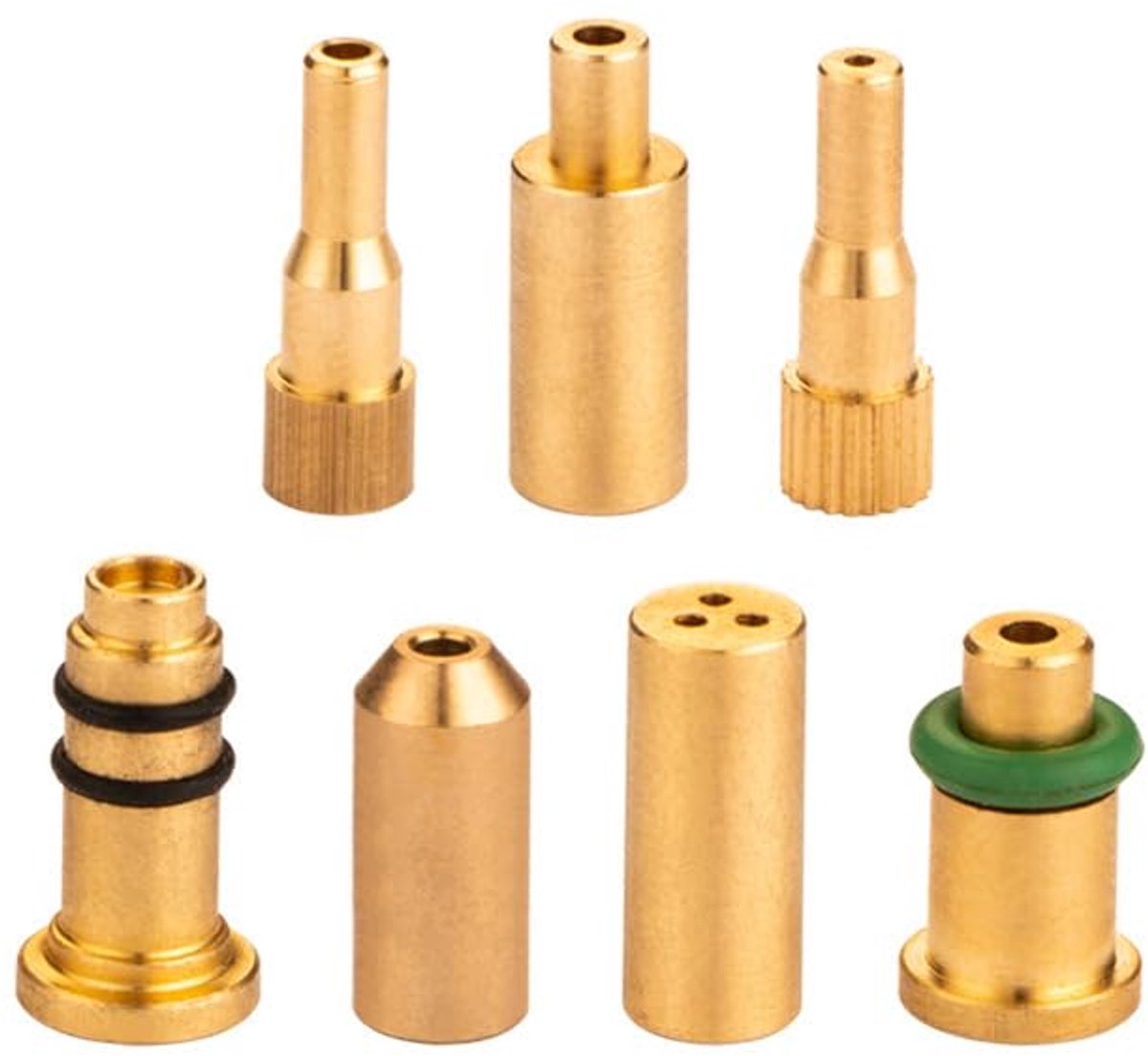 Savento Gasadapter voor aansteker, vervangingsset, 7-delig, van messing, gasadapter om bij te vullen, compatibel met - ShopVlot