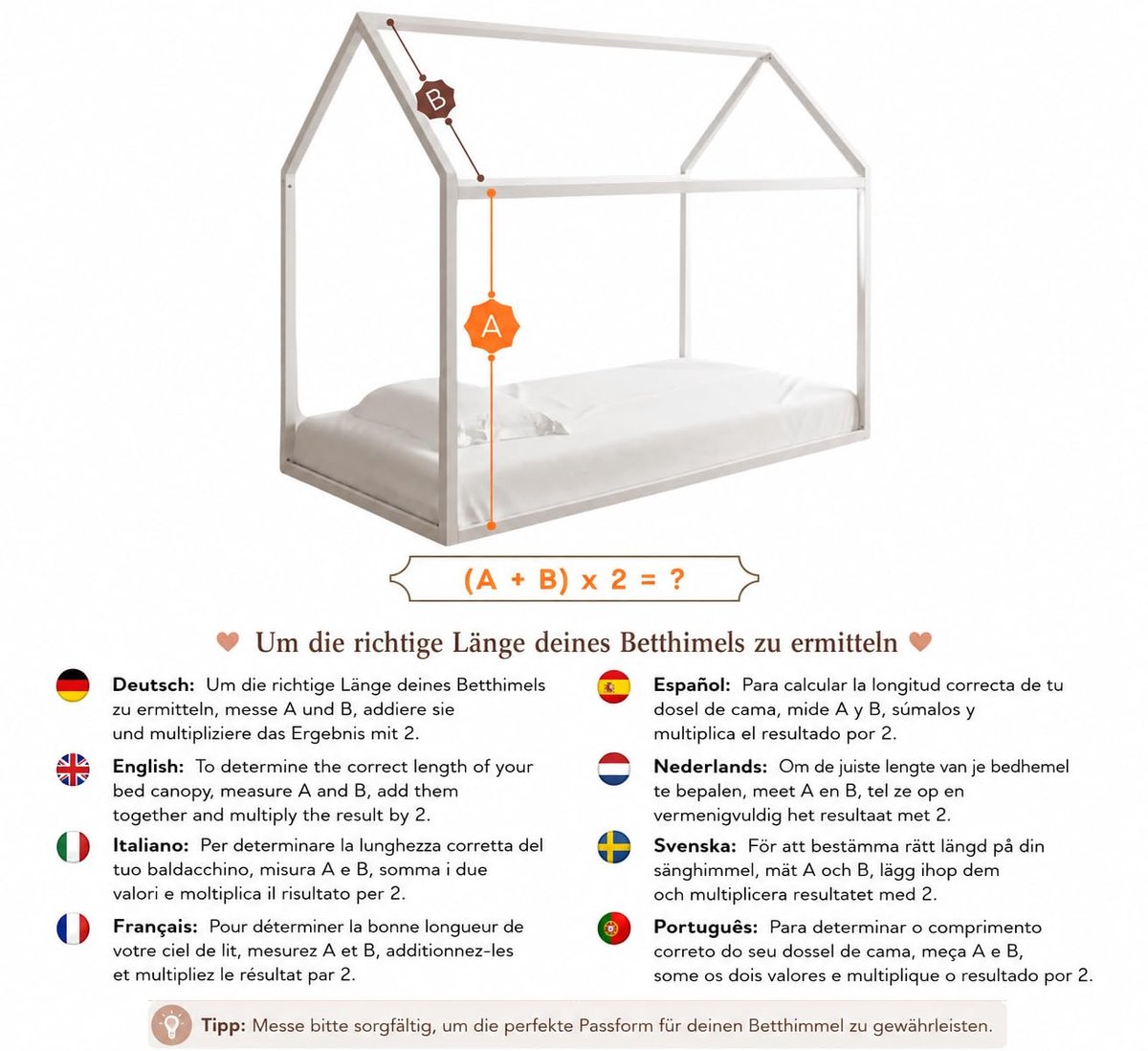 Baby Fancyroom Sänghimmel, huisbedhemel voor kinderen, voor kinderbed, kinderkamer, baldakijn, bedgordijn, voor - ShopVlot