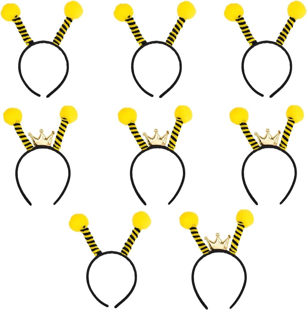 8-delige bijenantenne hoofdband insecten hoofddeksel voor kostuums, feesten en fotoshoots, ideaal voor Halloween en verjaardagen