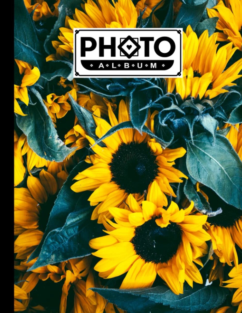 Photo Album: Sunflower Album, Large Photo Albums with Writing Space Memo, Extra Large Capacity Picture Album, Family - ShopVlot