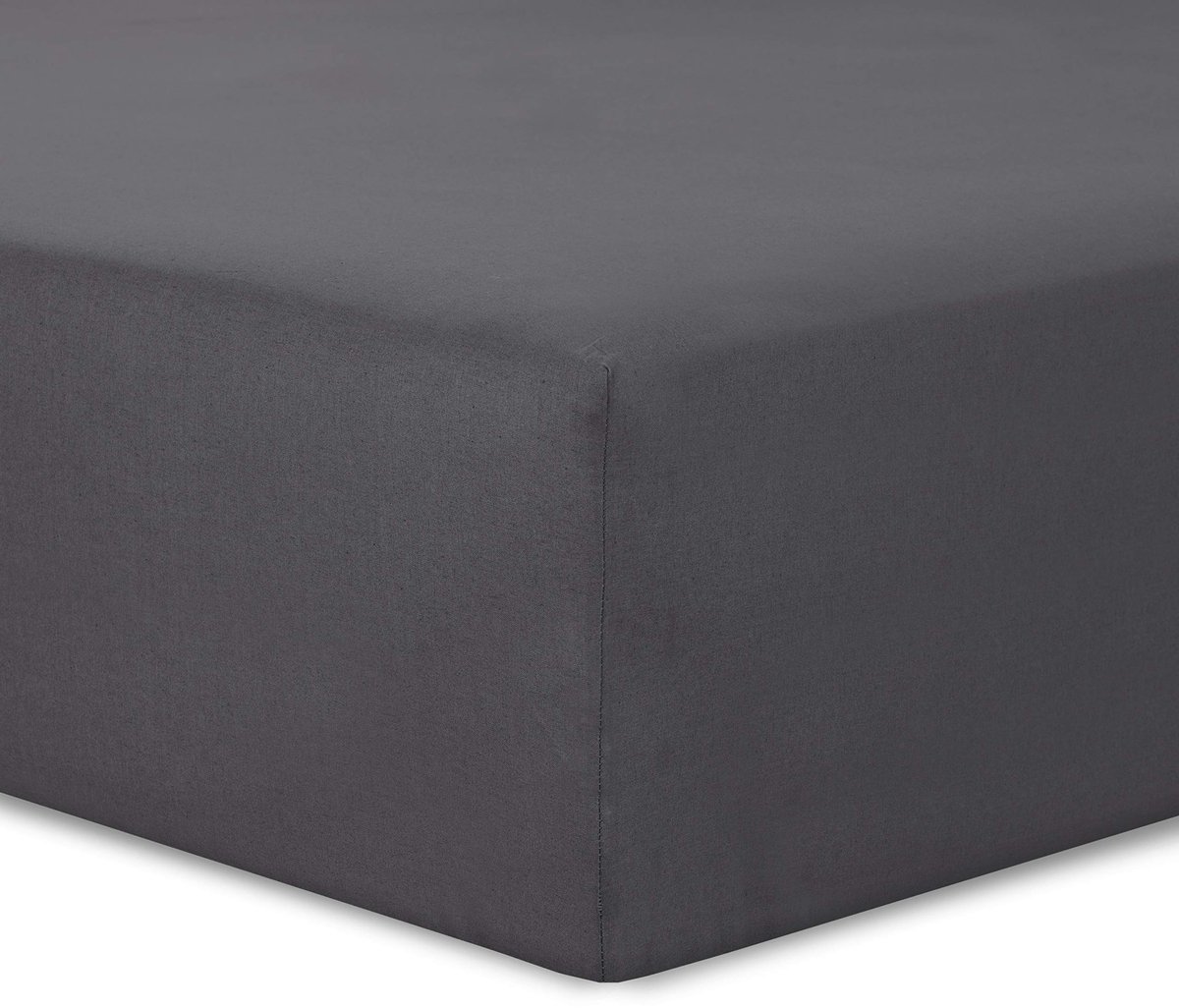 - Jersey hoeslaken 90 x 190/200 cm antraciet 100% katoen Jersey elastiek rondom 30 cm zak