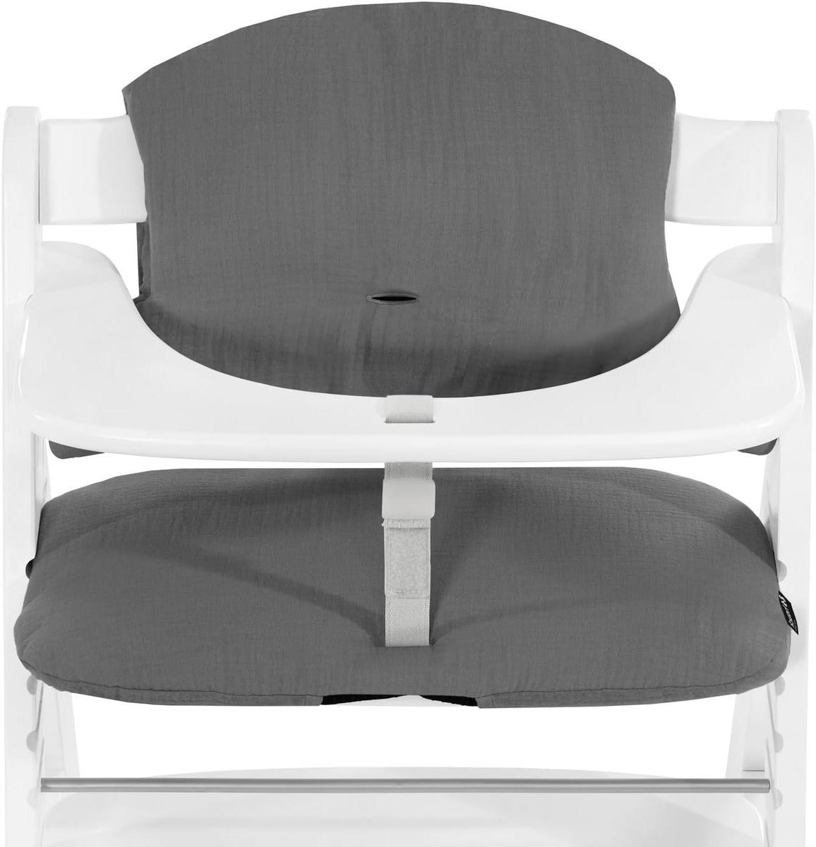 Stoelkussen Kinderstoel - Zitverhoger Kussen - Comfortabel Zitten - Antislip Dubbele Voering - 25 x 8 x 46 cm - Donkergrijs