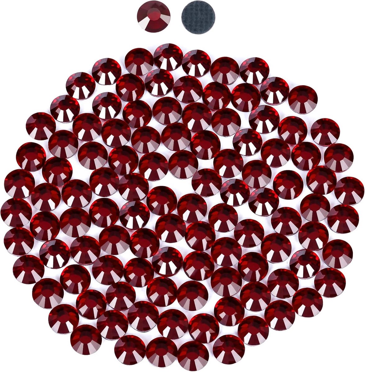 1440 Hotfix-strass-steentjes, platte glitter-strass-steentjes, glas, ronde kristallen strass-steentjes, edelstenen voor knutselen, voor kleding, schoenen, tassen, DIY-decoratie, Citrien, SS6, 1,8MM