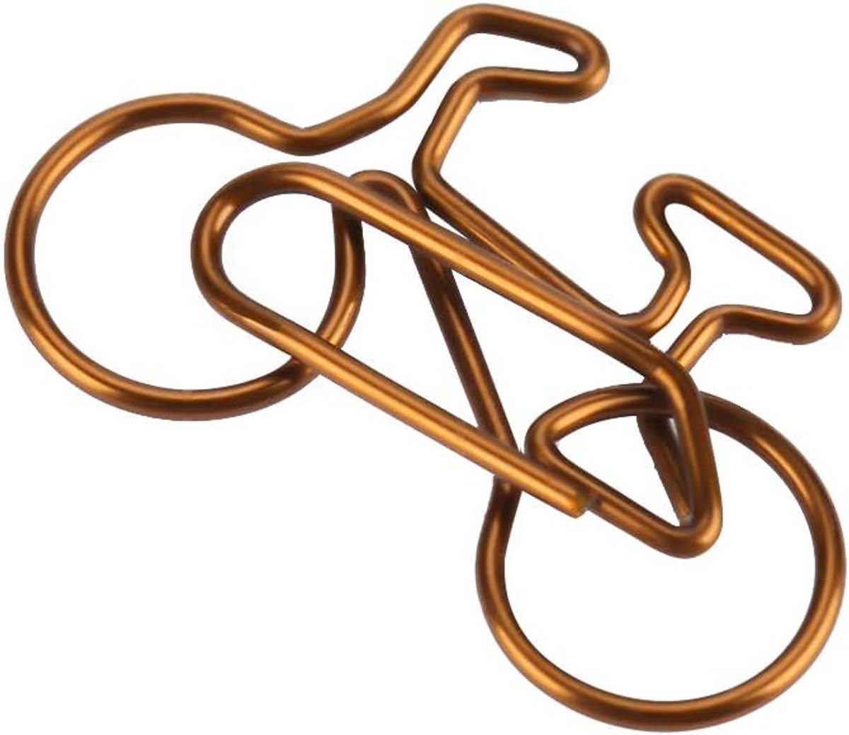 20 Stuks Metalen Fiets Vorm Papier Clips Koffie Kleur Bladwijzer Kantoor School Briefpapier Clip Paperclip Motief