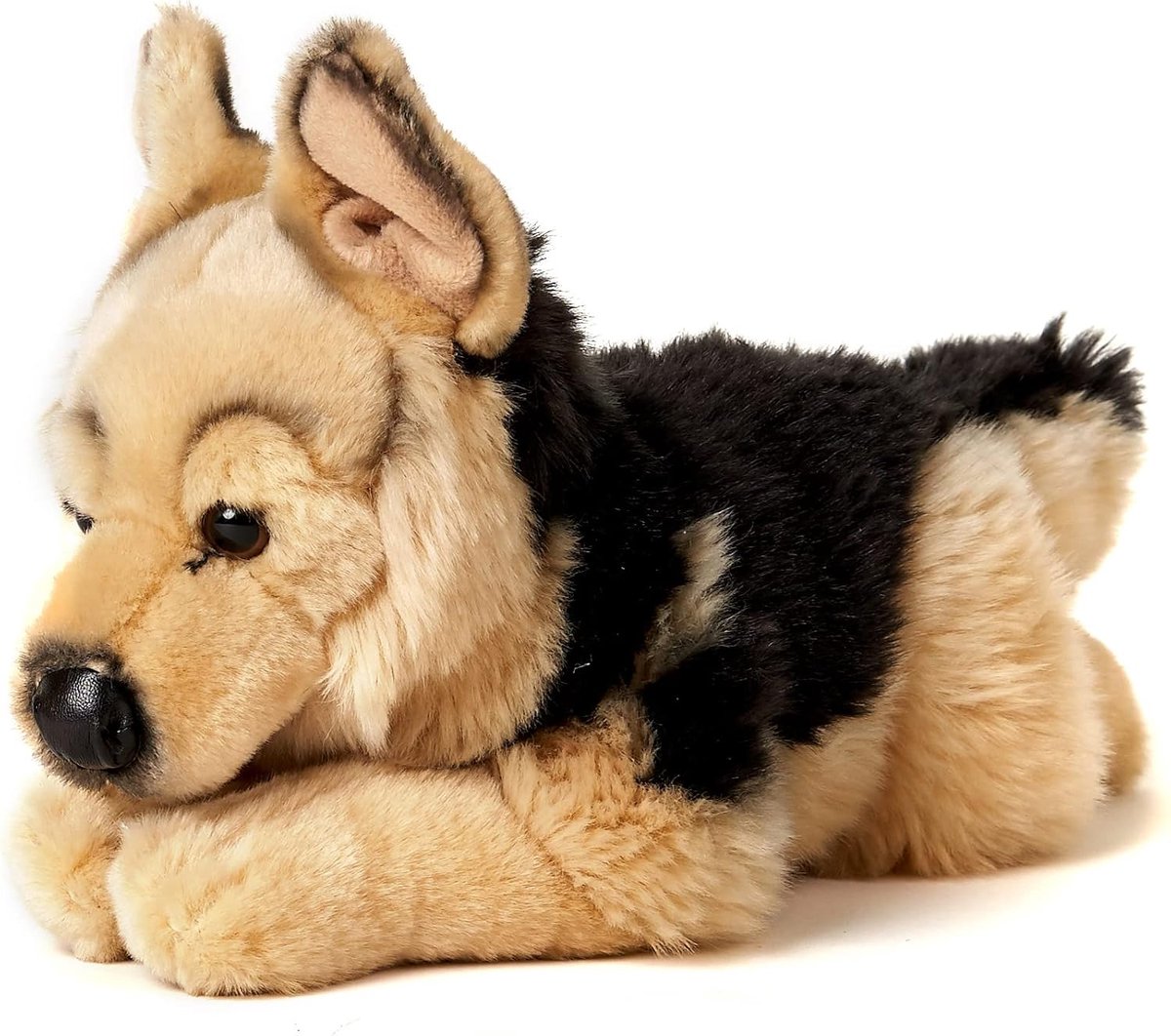 - Duitse herdershond, liggend - 37 cm (lengte) - pluche hond, huisdier - pluche dier, knuffeldier