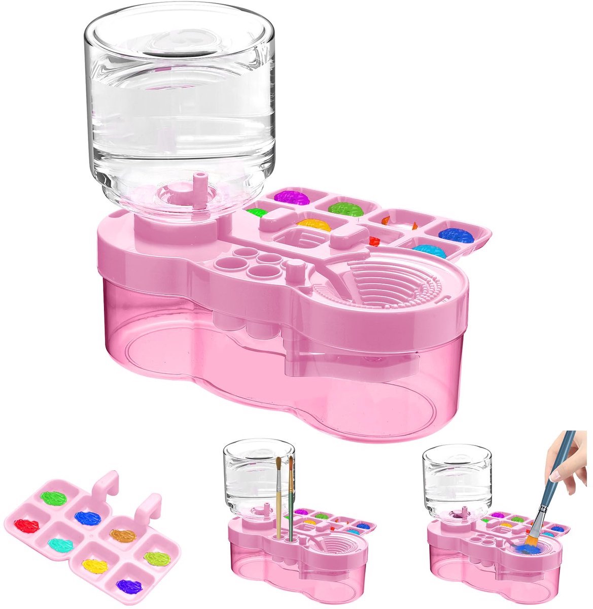 casalora Penseelreiniger voor Acryl, Aquarel en Waterbasis - Kunstenaarsbenodigdheden - Roze