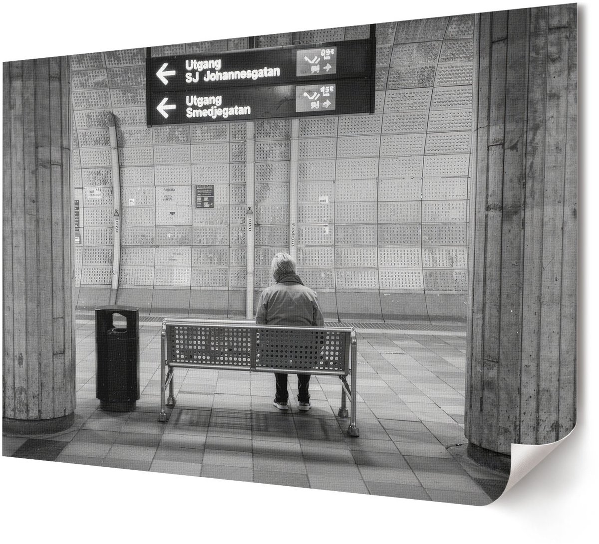 Coloray Polycanvas Wandposter - Reis Naar Mars, Illustratie - A4 - Rood Kunst - Rechthoek - Wandkunstwerk - Woonkamer, Slaapkamer, Kantoor - Popcultuur
