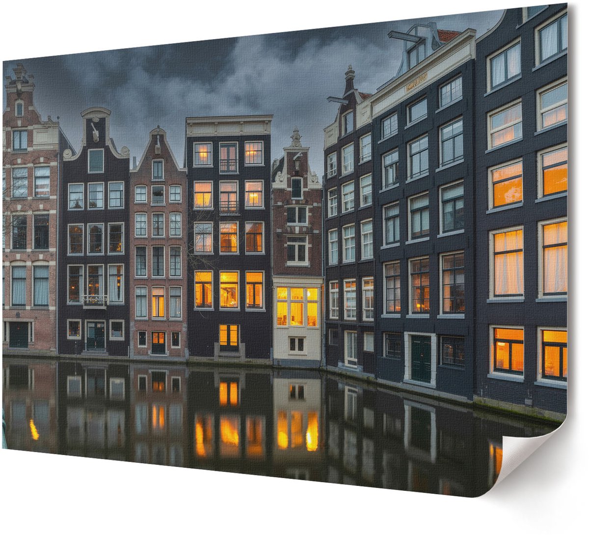 Coloray Polycanvas Wandposter - Koffiepot Mok, Illustratie - A4 - Oranje Kunst - Rechthoek - Canvasposter - Woonkamer, Slaapkamer, Kantoor - Retro