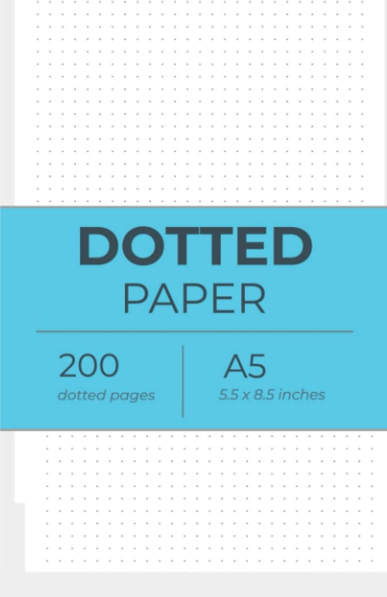A5 Dotted Paper: Dotted Notebook Paper, (200 pages) Double sided, Unpunched, Bullet Dot Grid Pad Journal, (Dotted - ShopVlot