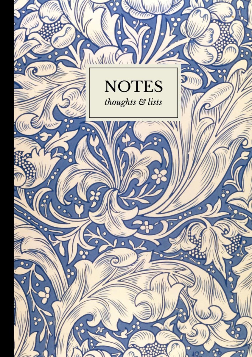William Morris Bachelor's Button Pattern Notebook: A5 Lined Notebook - Arts and Crafts Inspired Stationery - ShopVlot