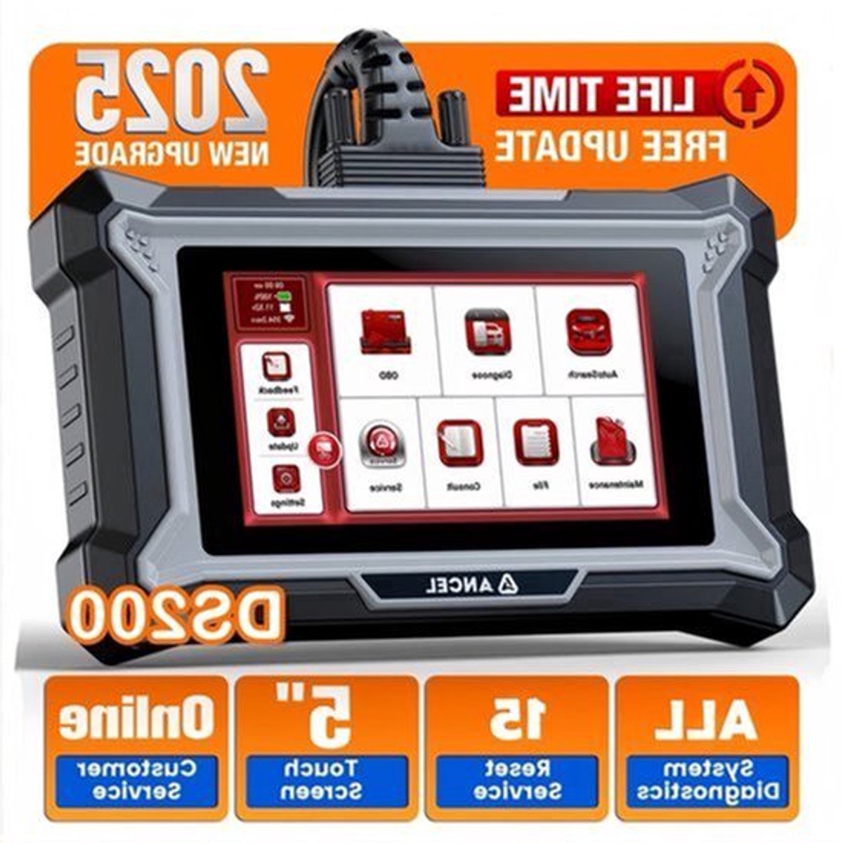 OBD2 Scanner – Autodiagnose Tool – Foutcodelezer – Diagnosetester – Diagnoseapparaat – 15+ Resetfuncties – Automatische Voertuigherkenning