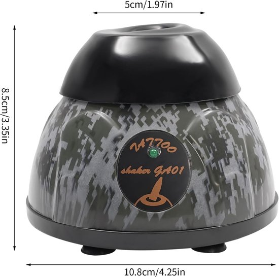 Mini Vortex Mixer - Kleine Shaker - Vloeistoffen Mengen - Hoge Snelheid 5200 RPM - 11 x 8.5 cm - Camouflage — afbeelding 5