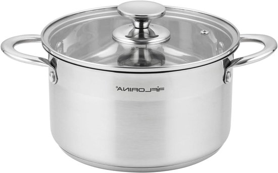 Roestvrijstalen Kookpan - Sauspan Pot - Gelijkmatig Koken - 3-laagse Bodem - 6 Liter - Zilver