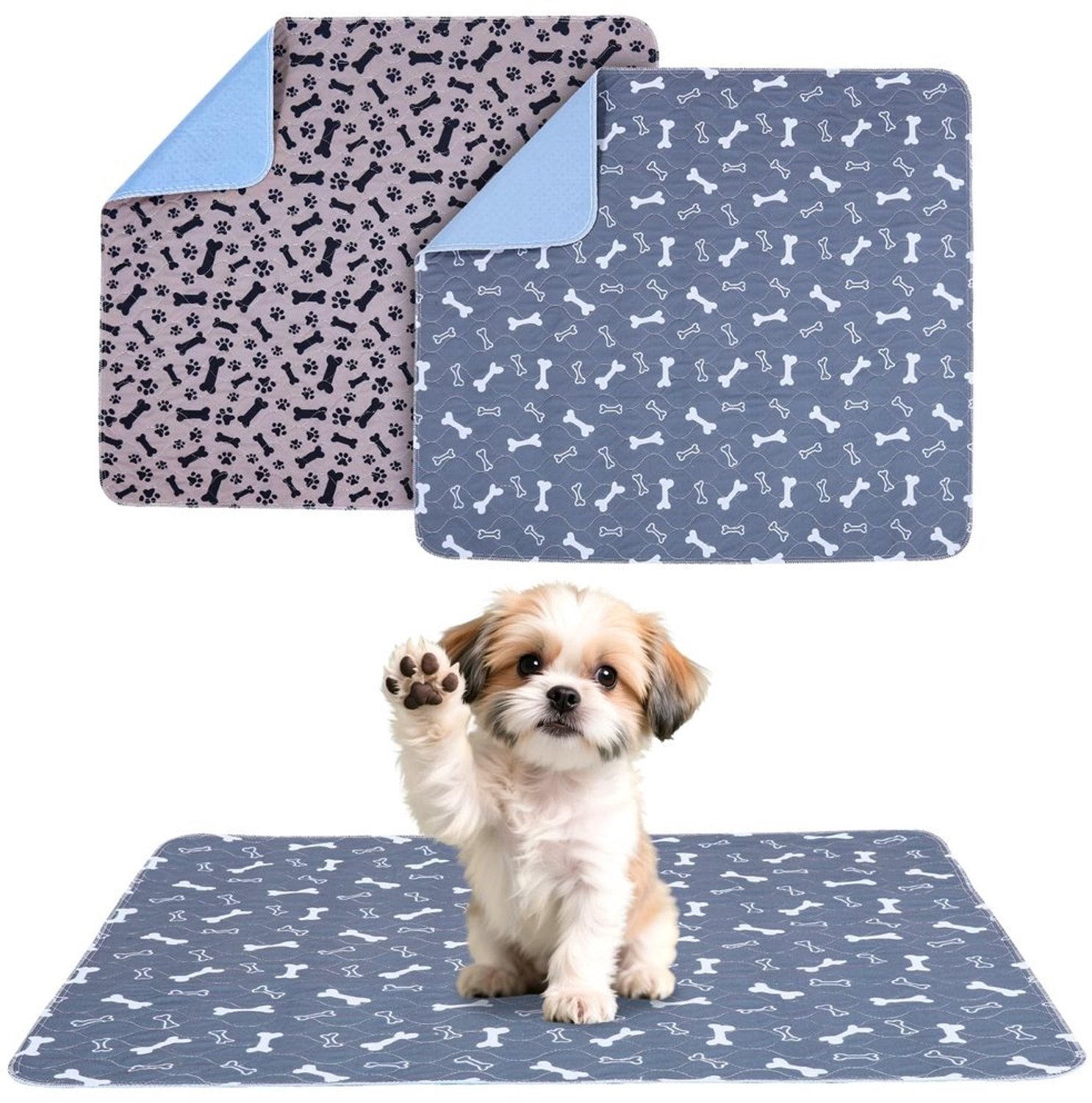 2 Stuks Absorberende Puppymatten, Wasbaar en Antislip, Roze