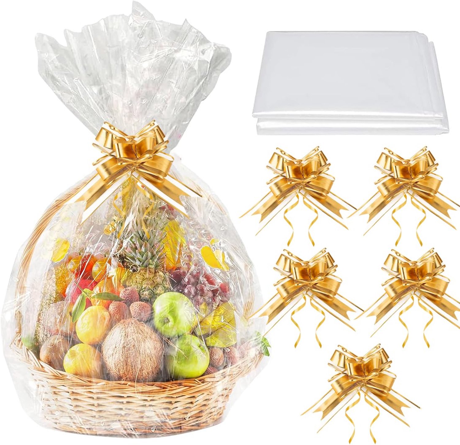 Set van 5 Cellofaan Cadeau Wrap Tassen
